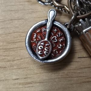 James Avery Silver and Red Spoon Pendant